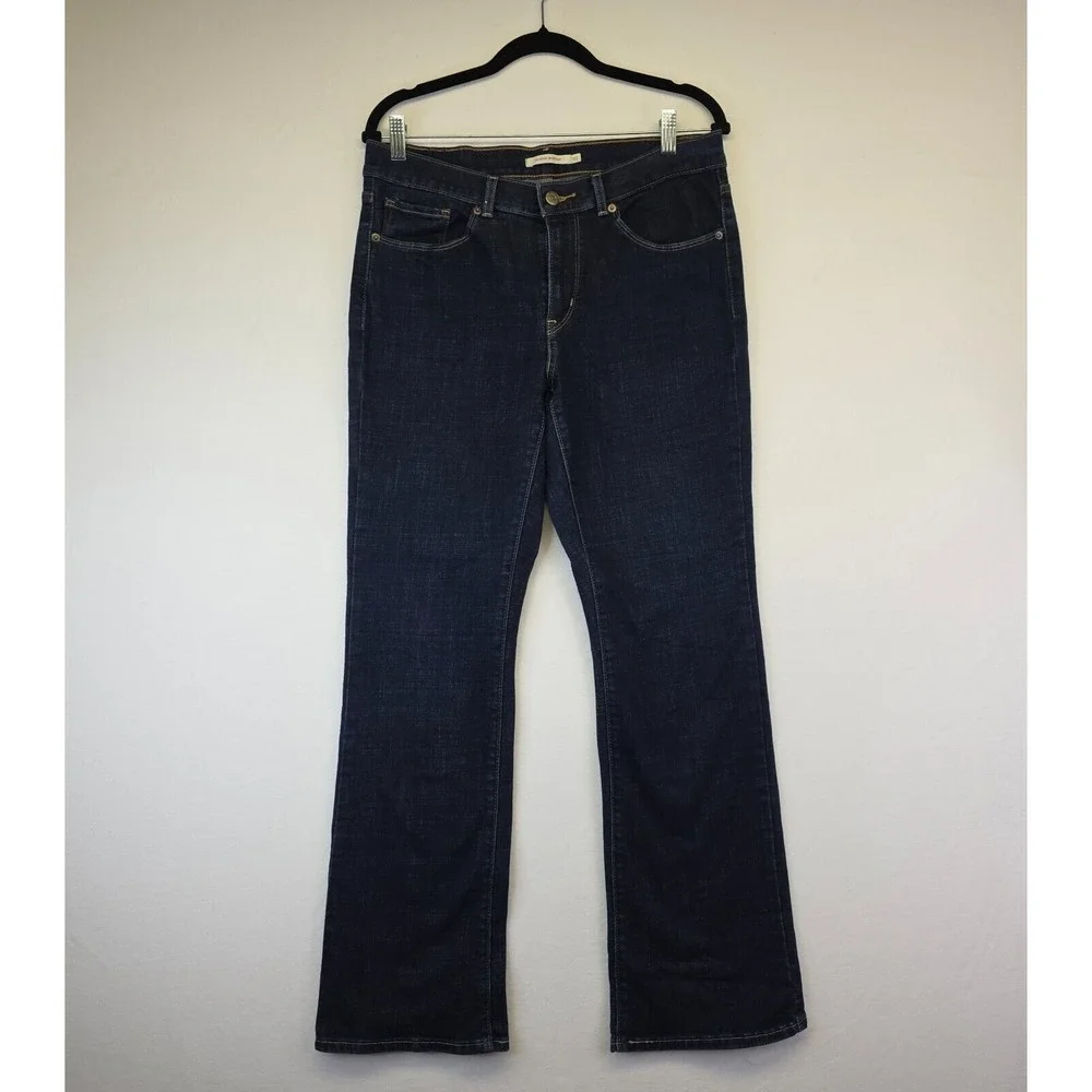 Levis Jeans Women 10M Blue Classic Bootcut Mid Rise Dark Wash Cowboy Western USA